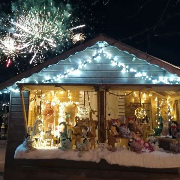 Feu d'articice au marché de Noël