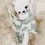 BLANC Toile de Jouy verte