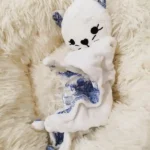 BLANC Toile de Jouy bleue