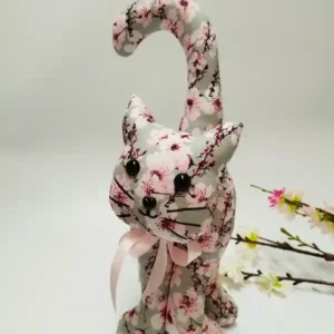 Chat debout Sakura gris