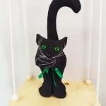 Petit debout noir yeux verts