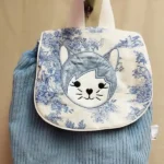 velours côtelé bleu jean Jouy lin