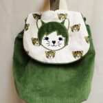 Sac à dos velours côtelé kaki