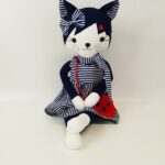 Marine robe rayures marine et blanc